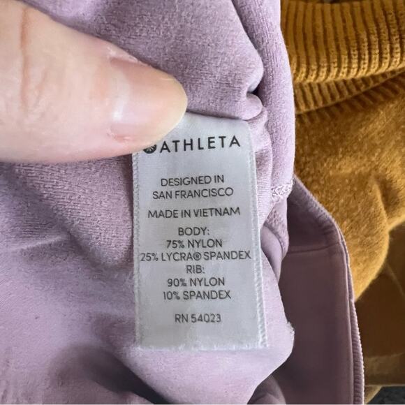 Athleta Barre Rib Powervita High Rise Tights in Mauve - Picture 9 of 9